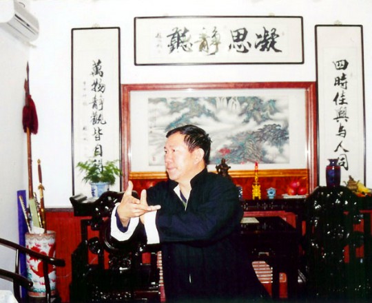 Il Maestro Yang Lin Sheng pratica Taiji Quan nella sua casa di Tianjin